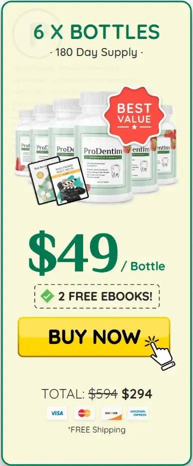 prodentim 6 bottle price